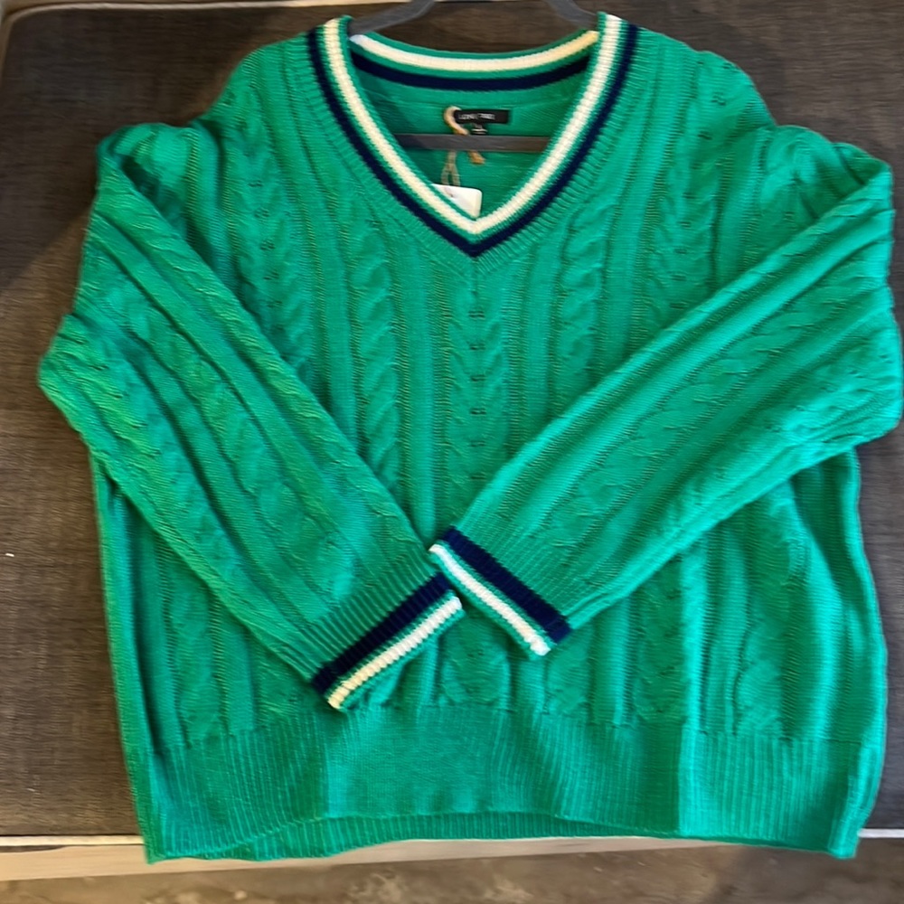 ST PATRICK’S DAY 🍀🍀Brand new green v neck preppy sweater